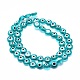 Handmade Evil Eye Lampwork Flat Round Bead Strands&nbsp;LAMP-L058-6mm-11-2