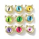 Rack Plating Alloy Beads&nbsp;PALLOY-Q458-26G-1