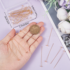 40Pcs 2 Styles Brass Heart & Star Head Pins&nbsp;KK-BBC0009-53