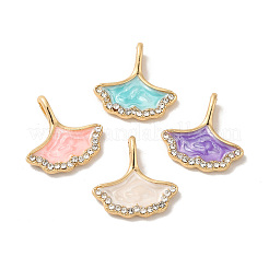 Rack Plating Alloy Rhinestone Pendant&nbsp;ENAM-O050-01G