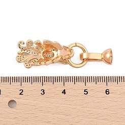 Brass Micro Pave Cubic Zirconia Fold Over Clasps&nbsp;KK-L223-003G