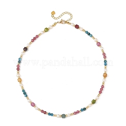 Gemstone & Natural Cultured Freshwater Pearl Beads Necklaces for Women&nbsp;NJEW-JN06518-01