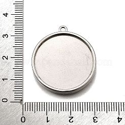 304 Stainless Steel Pendant Cabochon Settings&nbsp;X-STAS-S181-02P-B