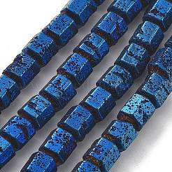 Electroplated Natural Lava Rock Beads Strands&nbsp;G-A251-A01-01J
