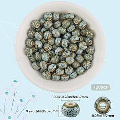 120Pcs Handmade Porcelain Beads&nbsp;PORC-LT0001-13D