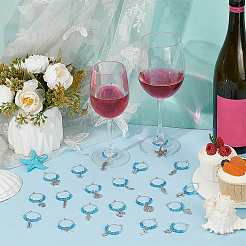 21Pcs Glass Wine Glass Charms&nbsp;AJEW-BC00029