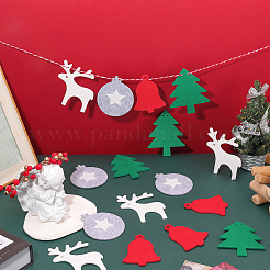 Christmas Cloth Flag Banners&nbsp;DIY-WH0401-91