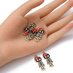 5Pcs Alloy Enamel Pendants&nbsp;ENAM-YW0002-49B