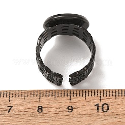 Woven Bezel 304 Stainless Steel Cuff Ring Components&nbsp;SA-CBAD8FA-01EB-04