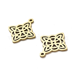 201 Stainless Steel Rhombus Pendants&nbsp;STAS-R166-01G