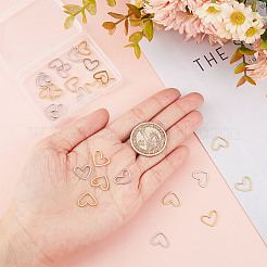 40Pcs 2 Colors 201 Stainless Steel Linking Rings&nbsp;STAS-SC0004-54