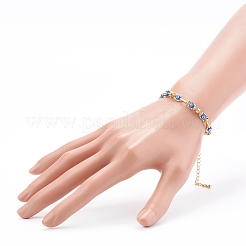 Golden Plated Brass Link Chains Bracelets&nbsp;BJEW-JB06060