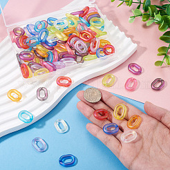 110Pcs 11 Colors Transparent Acrylic Quick Link Connectors&nbsp;OACR-TA0004-56