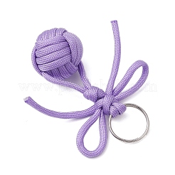 Polyester and 304 Stainless Steel Braid Ball Keychains&nbsp;KEYC-JKC01118