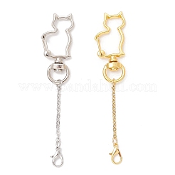 2Pcs 2 Colors Cat Alloy Swivel Lobster Clasps&nbsp;HJEW-JM03382