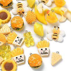 30Pcs 10 Styles Resin Pendants&nbsp;RESI-CJ0002-73