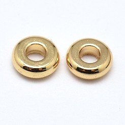 Brass Flat Round Spacer Beads&nbsp;KK-M085-B-12G-NR