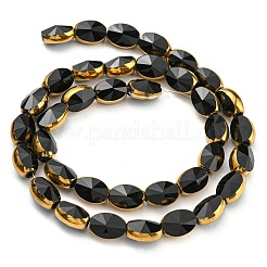 Electroplate Glass Beads Strands&nbsp;EGLA-G037-03A-HP07
