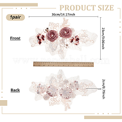 Flower Polyester with Resin Embroidery Ornament Accessories&nbsp;DIY-WH0671-052