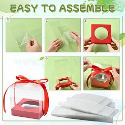 Square PET & Paper Bakery Box&nbsp;CON-FZC0002-004E