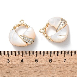 Brass Micro Pave Cubic Zirconia Pendants&nbsp;KK-C079-03G