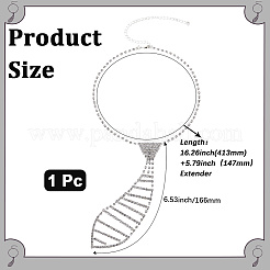 Rhinestone Cup Chain Necklaces&nbsp;NJEW-WH20003-004