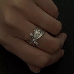 Alloy Bowknot Cuff Open Rings for Women&nbsp;WGF4FB9-01