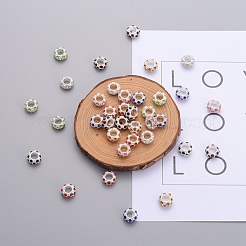 Silver Color Plated Alloy Rhinestone European Beads&nbsp;CPDL-X0001-02