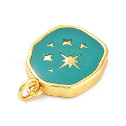Real 18K Gold Plated Rack Plating Brass Enamel Pendants&nbsp;KK-M293-29G-03