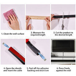 Self Adhesive Semicircular Hard PVC Cable Cover&nbsp;AJEW-WH0886-24B