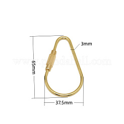 Brass Screw Carabiner Lock Charms&nbsp;KK-ZX025-65C