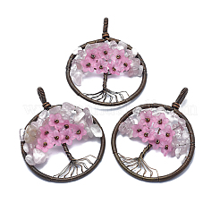 Natural Rose Quartz Pendants&nbsp;G-E529-A04