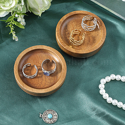 Wood Flat Round Jewely Display Tray&nbsp;ODIS-WH20003-05A