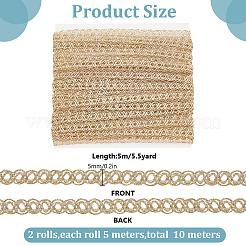 Polyester Braided Lace Ribbon&nbsp;OCOR-WH0108-07A