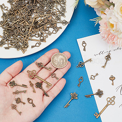 200Pcs 10 Styles Tibetan Style Alloy Pendants&nbsp;FIND-AR0004-31