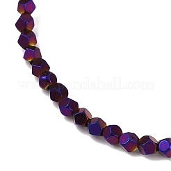 Electroplated Synthetic Non-magnetic Hematite Beads Strands&nbsp;G-A234-G03-01D