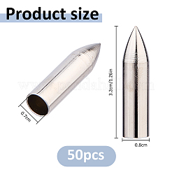 50Pcs Stainless Steel Cord End&nbsp;STAS-FH0005-61