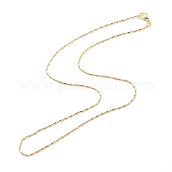 Brass Ball and Column Link Chains Necklace for Women&nbsp;NJEW-P265-01B-G