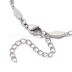 304 Stainless Steel Rhombus Link Chain Bracelet Making&nbsp;AJEW-JB01320-02