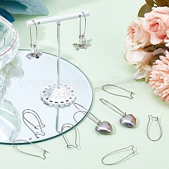 120Pcs 304 Stainless Steel Hoop Earrings Findings Kidney Ear Wires&nbsp;STAS-SP0001-32C-P