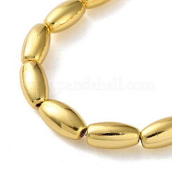 Electroplated Synthetic Non-Magnetic Hematite Beads Strands&nbsp;G-Q1009-E01-6x12mm