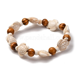 Sea Turtle Synthetic Turquoise Stretch Bracelets&nbsp;BJEW-JB10253