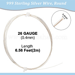 999 Fine Silver Sterling Silver Wire&nbsp;STER-WH0008-04A-S