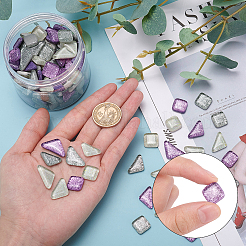 Glitter Glass Cabochons&nbsp;GLAA-FH0001-02C