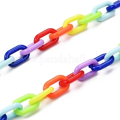 Personalized Acrylic Cable Chain Necklaces&nbsp;NJEW-JN02899-03