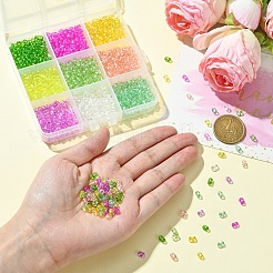 90g 9 Colors Baking Paint Glass Seed Beads&nbsp;SEED-YW0002-51A