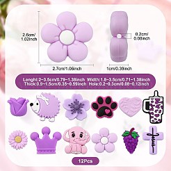 12Pcs 12 Styles Silicone Beads&nbsp;SIL-FS0001-42