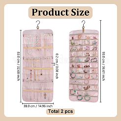 2Pcs Oxford Cloth Jewelry Hanging Organizer&nbsp;ABAG-WA0001-24