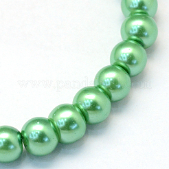 Baking Paint Pearlized Glass Pearl Round Bead Strands&nbsp;HY-Q003-6mm-69