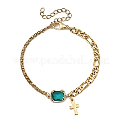 Cross 304 Stainless Steel Charm Bracelets&nbsp;BJEW-JB13967